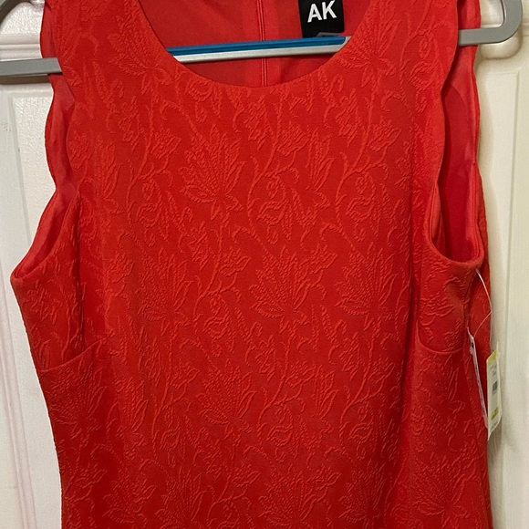 Anne Klein Coral orange Sheath Sleeveless Dress NWT Size M - Picture 6 of 13